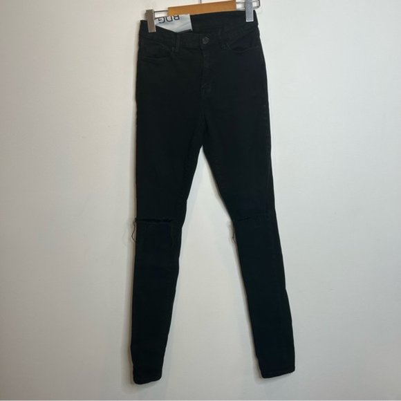 Urban Outfitters BDG Twig Ripped High-Waisted Skinny Jeans Black - Picture 4 of 9